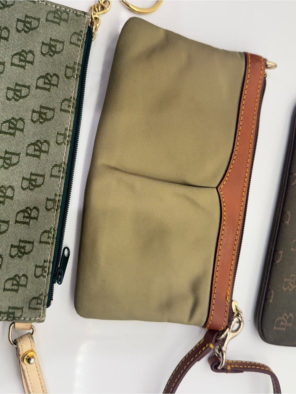 Dooney & Bourke Olive, Brown and Dark Brown Trio Wristlet Set - Picture 7 of 7